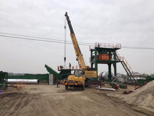 Trạm trộn bê tông nhựa nóng Asphalt 120T/h lắp đặt tại Hải Dương